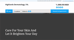 Desktop Screenshot of highlandsdermatology.com